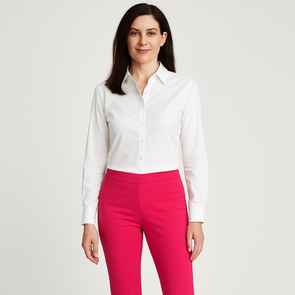 J. McLaughlin Coral Pink Side Zip Pants Stretch Size 4 - Picture 1 of 5